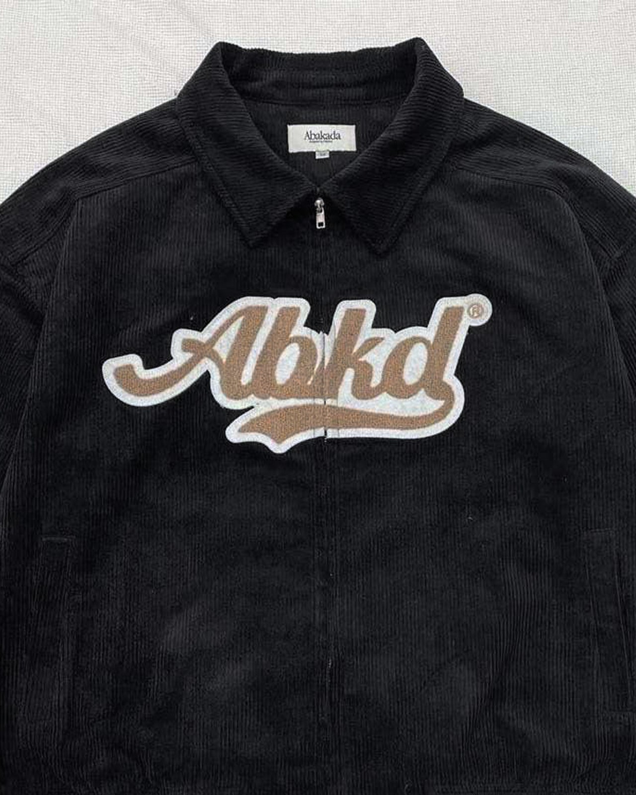 CORDUROY VARSITY JACKET (BLACK)