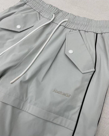 LINED PARACHUTE PANTS (ICE GREY)