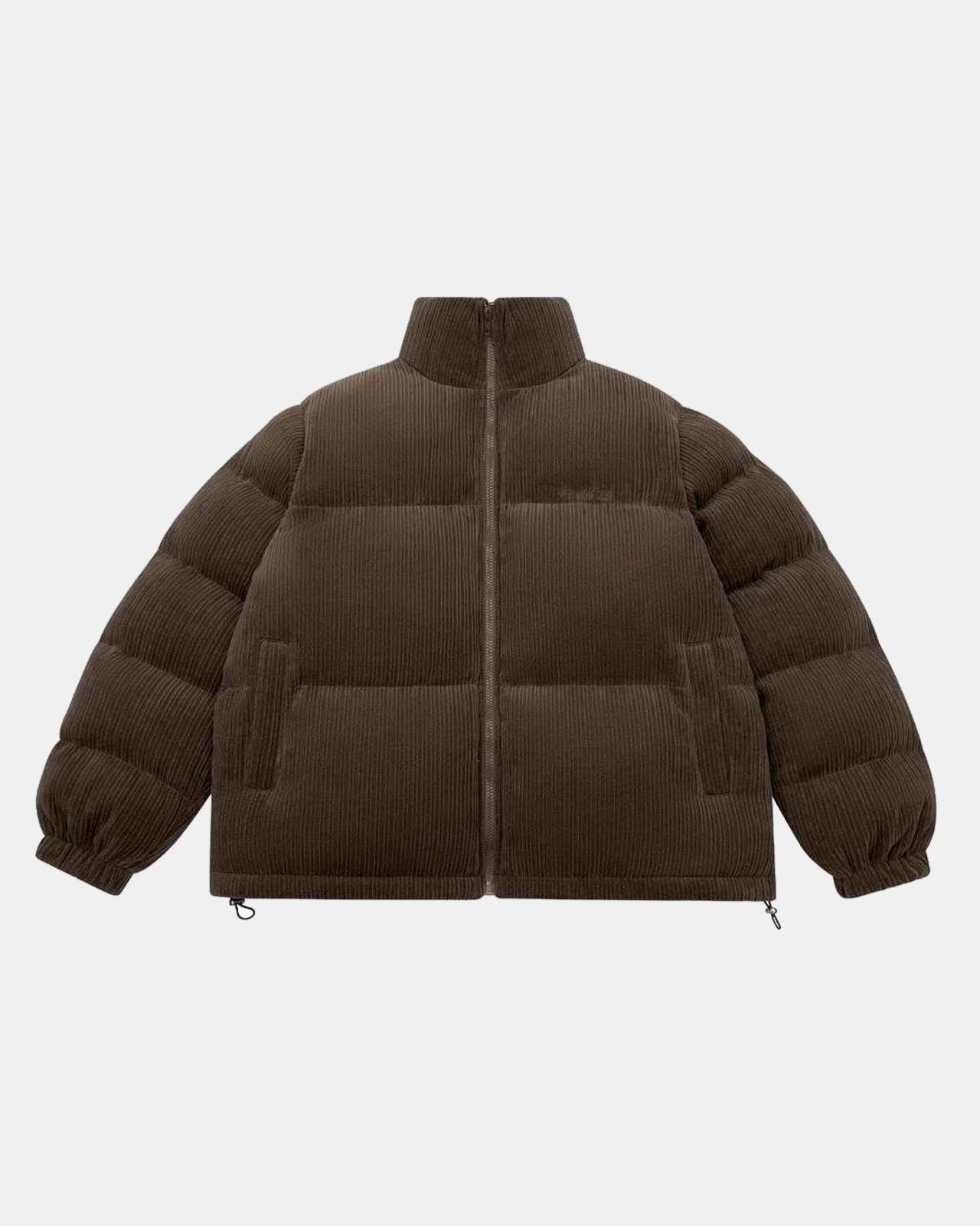 Corduroy Puffer Jacket (Brown)