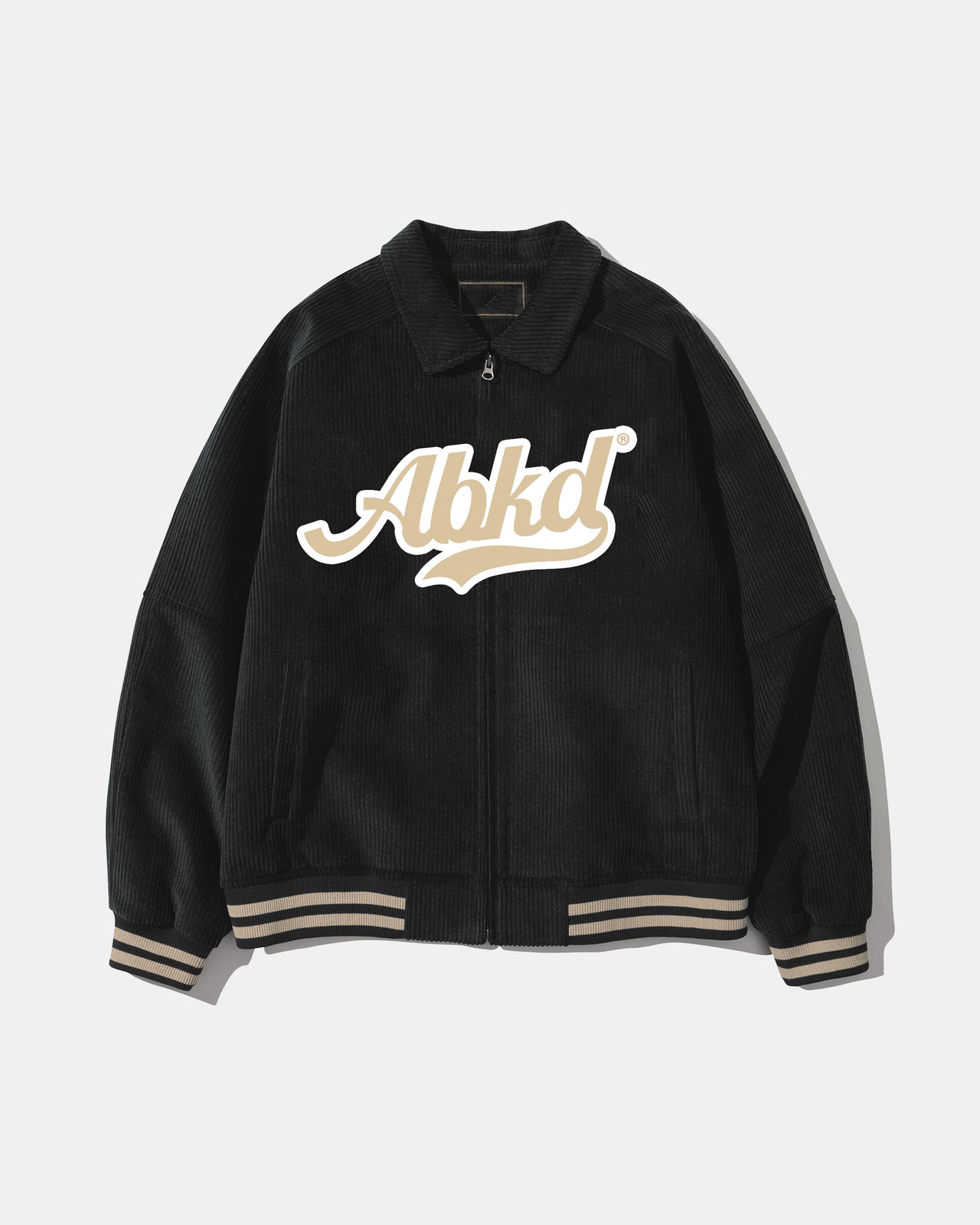 CORDUROY VARSITY JACKET (BLACK)