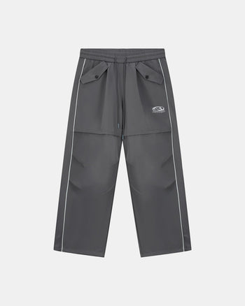 LINED PARACHUTE PANTS (BLACK)