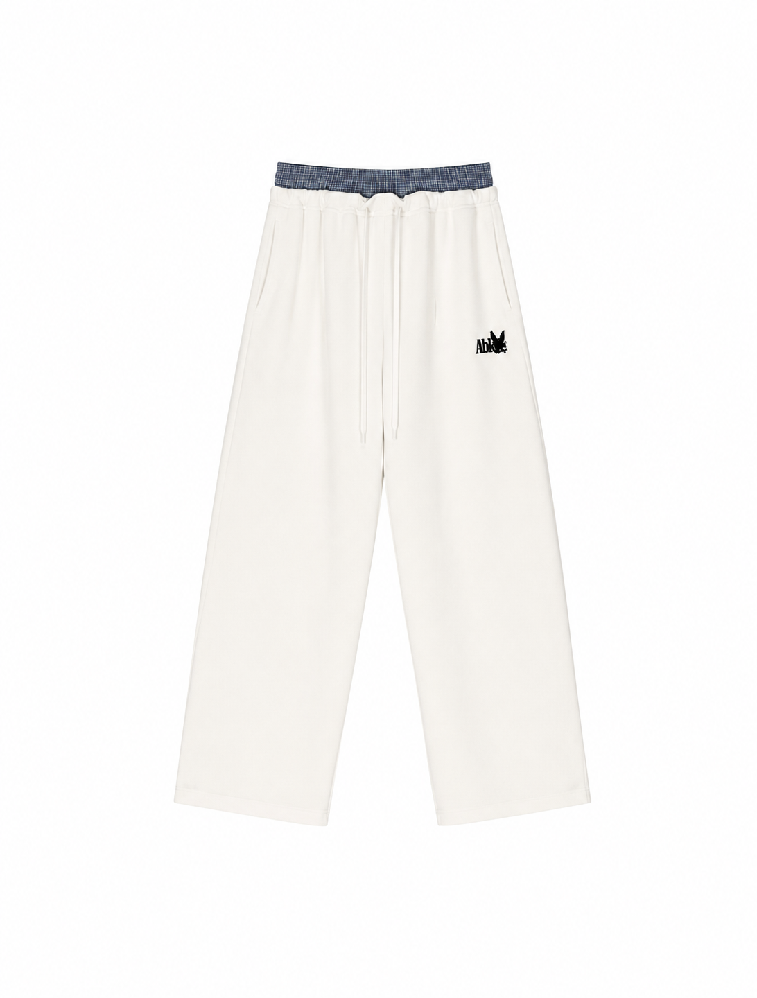 DOUBLE WAISTBAND LOOSE PANTS (WHITE)