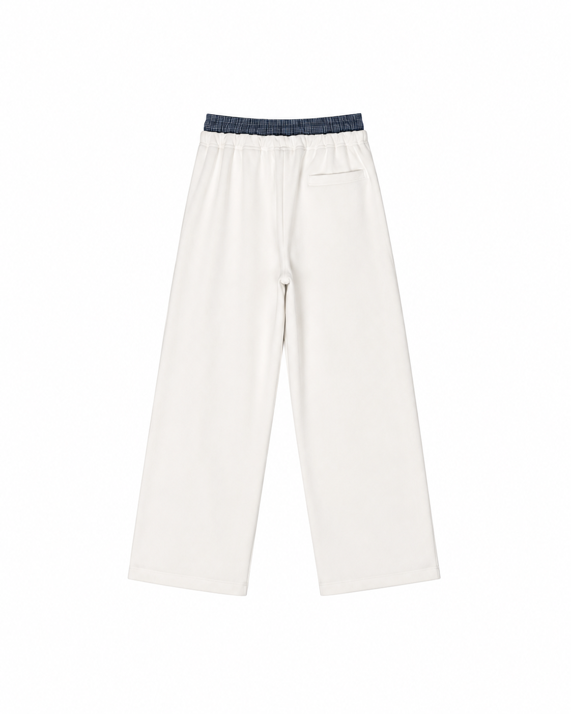 DOUBLE WAISTBAND LOOSE PANTS (WHITE)