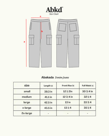 STUDDED WASHED BAGGY JEANS (DARK DENIM)