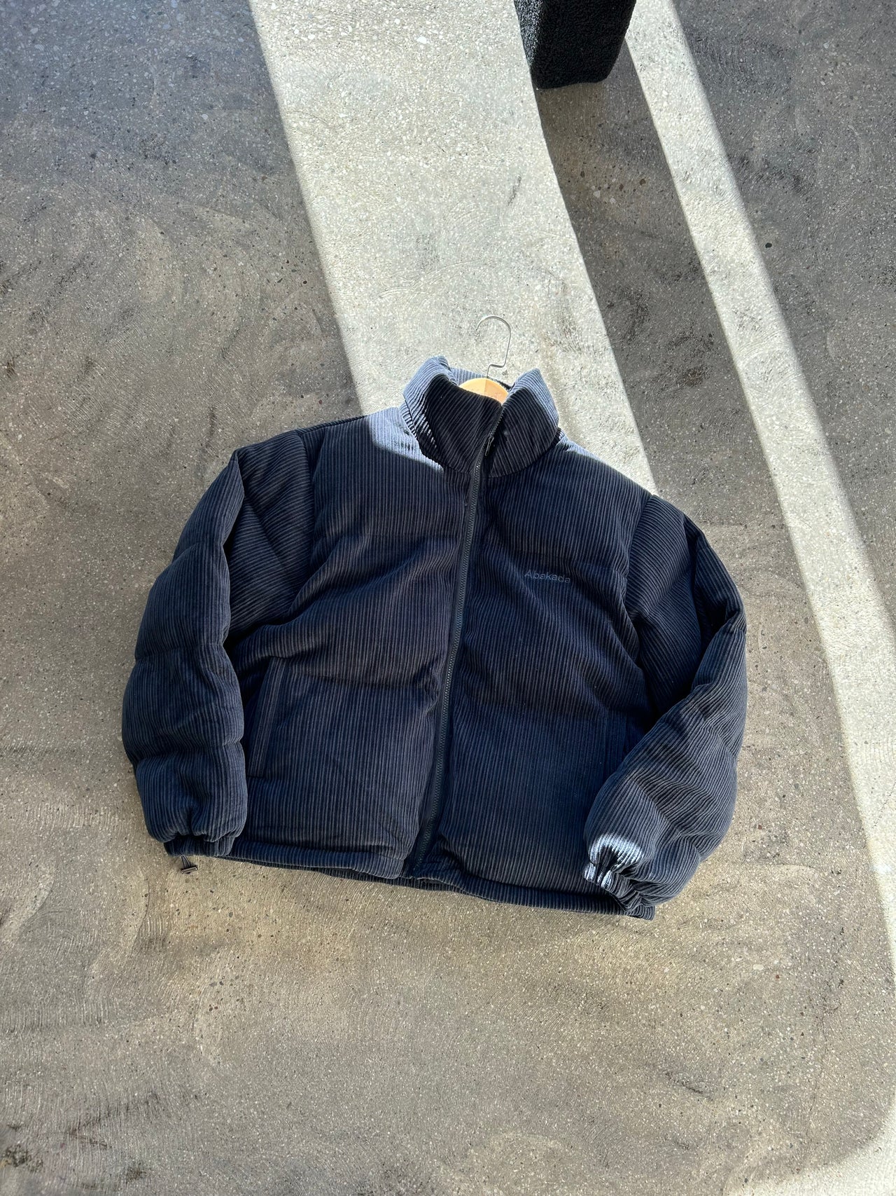 Corduroy Puffer Jacket (Navy)