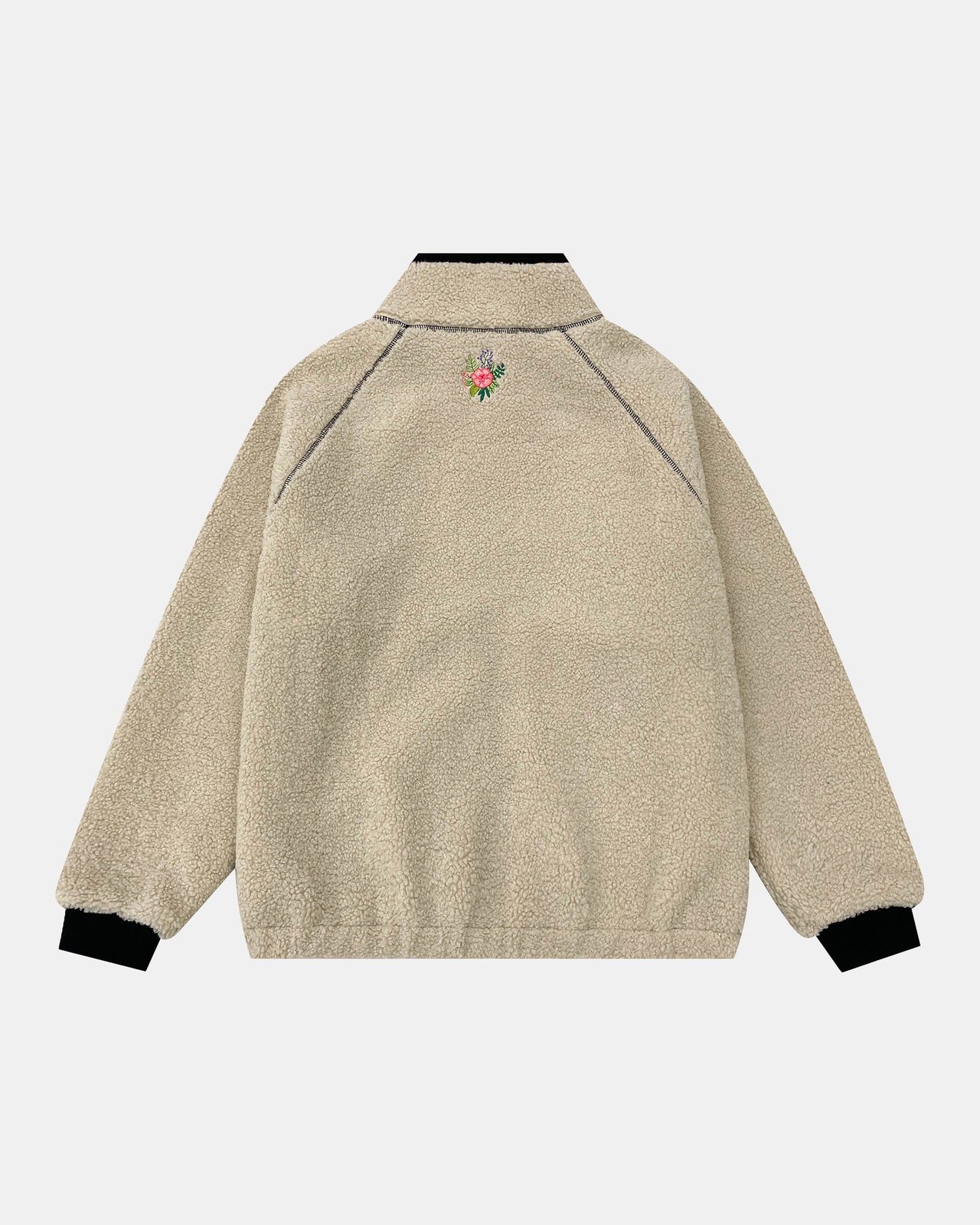 SHERPA FLEECE JACKET (CREAM)