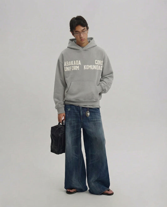 WASHED COMMUNITY HOODIE (GREY)