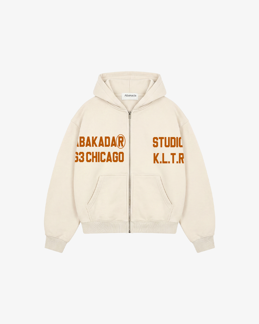 CHICAGO FLAGSHIP ZIP-UP (CREAM)
